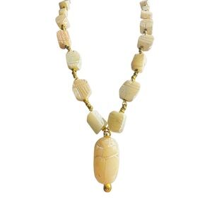 Egyptian Vintage Revival Scarab Necklace
